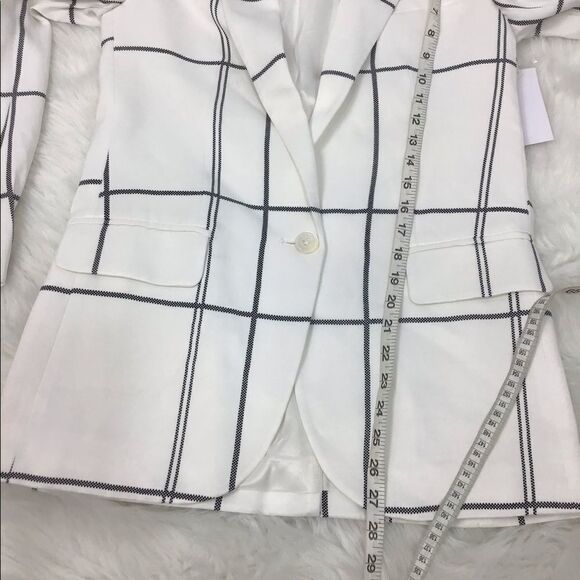 Equipment James White Windowpane Blazer New Size 0 - Picture 5 of 8